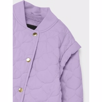 NAME IT Lang Quiltet Jakke Maida Pastel Lilac